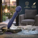 Charisma Mystique Blue with a rounded handle tail, water droplets and IPX7 waterproof design