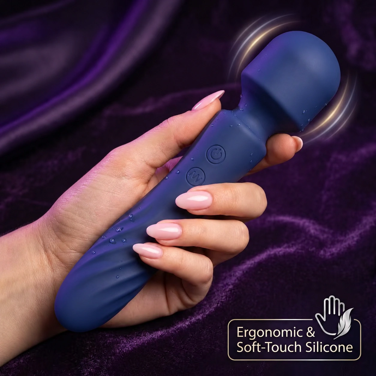 Close-up of Charisma Mystique soft silicone surface and easy-to-reach controls